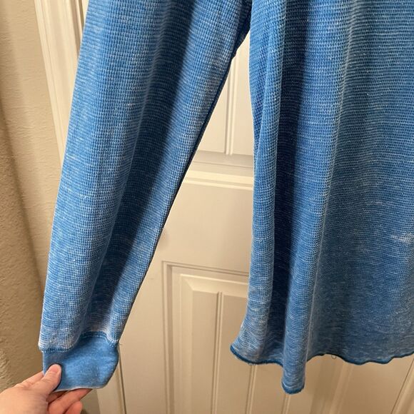 Volcom Stone Thermal Waffle Long Sleeve Shirt Mens Size M Burnout Teal - Picture 5 of 12